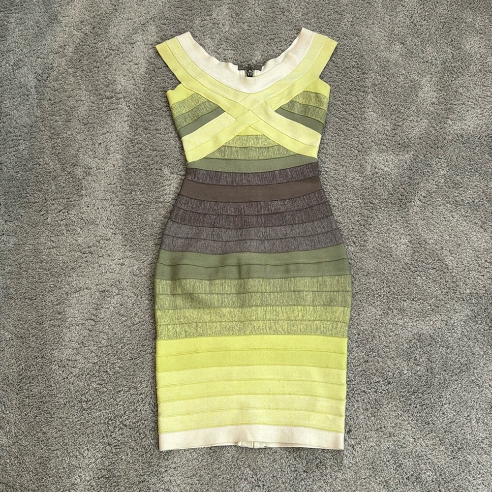 Multi-Colored Bandage Dress